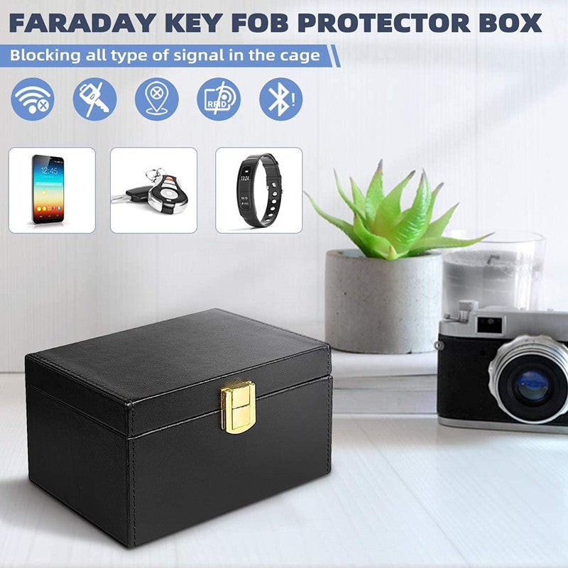 Faraday Key Box with 2 Signal-Blocking Key Pouches, part of the Van security kit