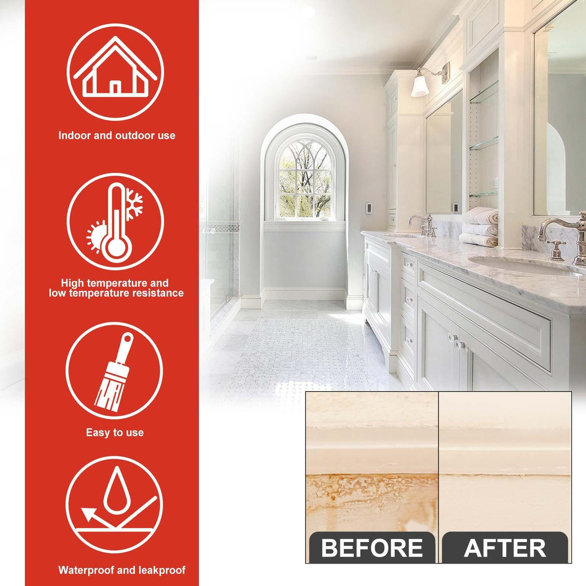 Jiesuying Transparent Waterproof Glue 300g Set Roof Bathroom Kitchen Wall Waterproof Coating Free Brick Leak Repair - image 7