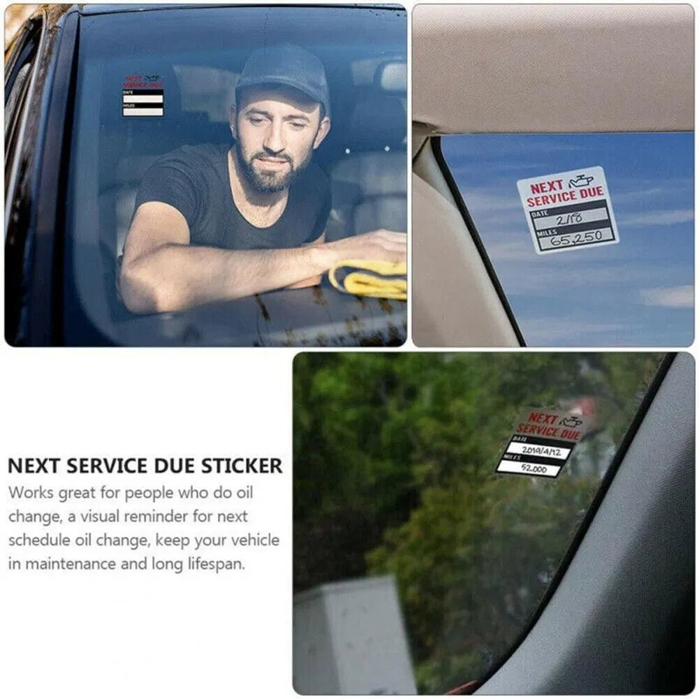 300 Oil Change Service Reminder Stickers Clear Window Lite Sticker Pack US - image 9