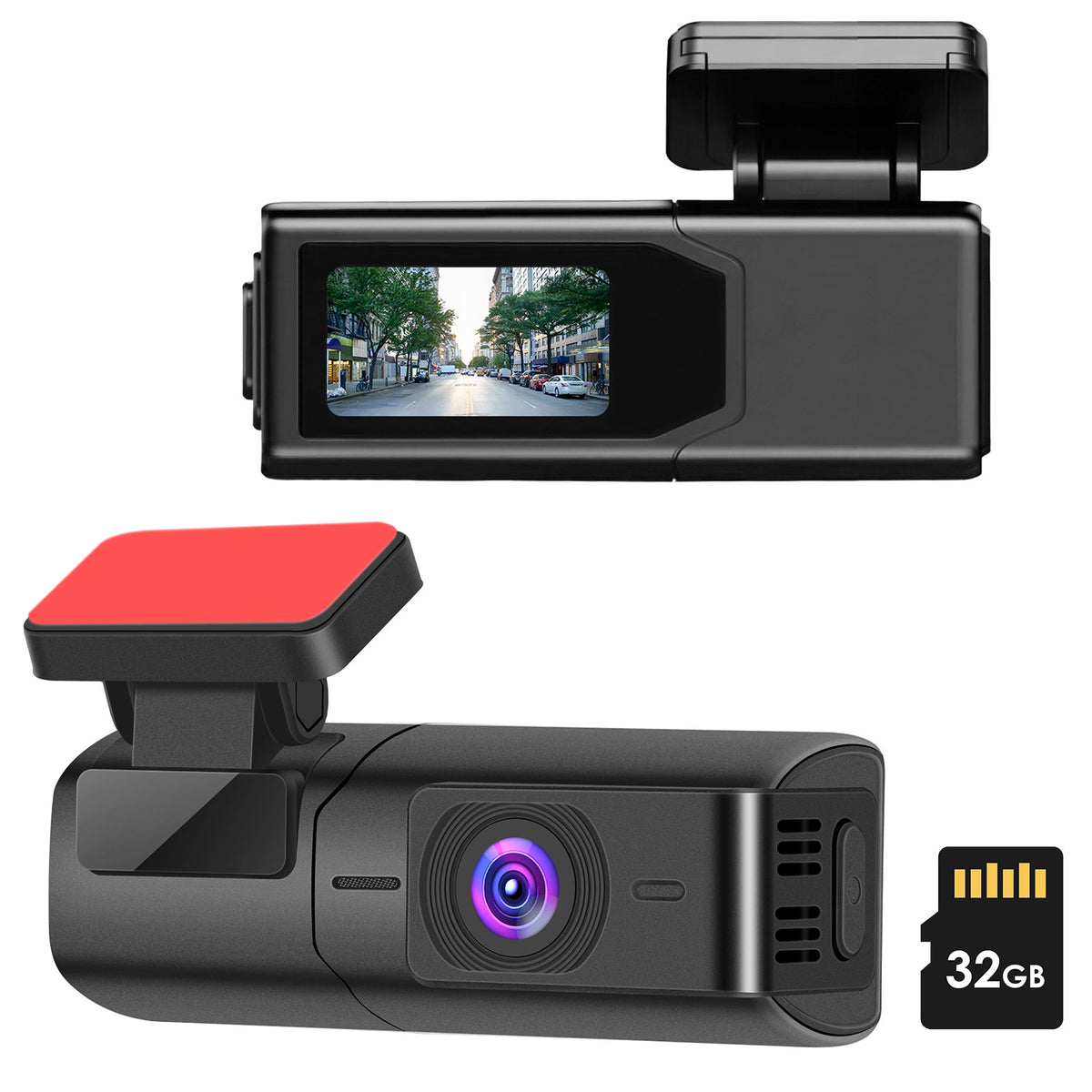 1Pc 2K HD Front Dash Cam For Car With IPS Screen Night Vision Loop Recording Included 32G Storage Card 140 Degree Wide Angle WiFi App Control Front Dashcam - image 3
