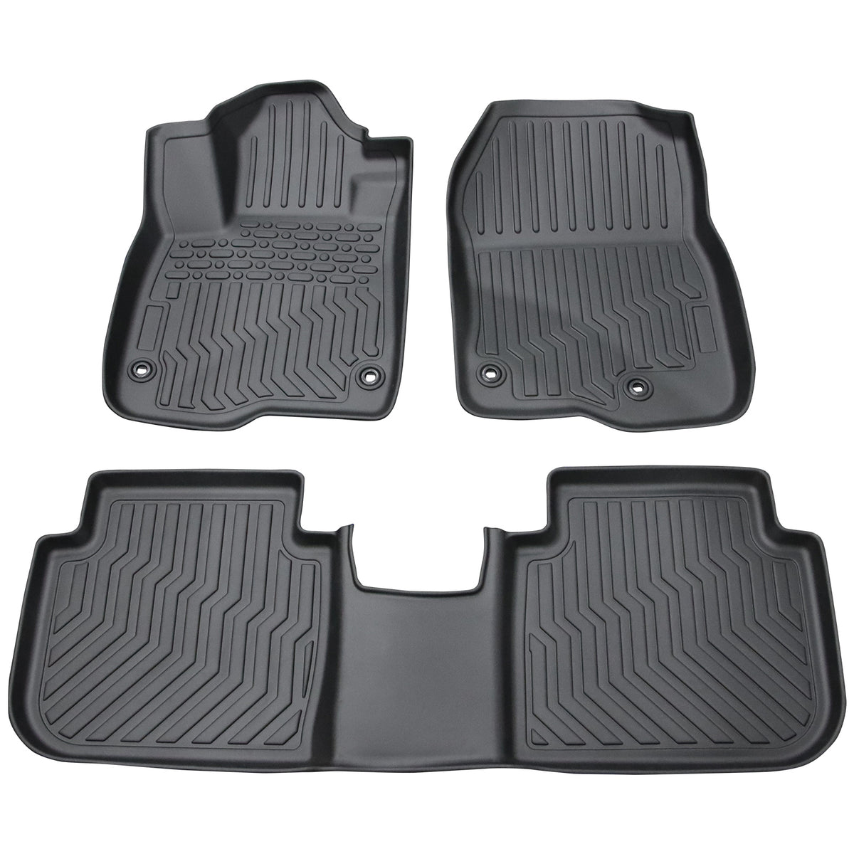 Car Floor Mats For 23-24 CRV Hybrid Black All-Weather TPE Rubber Car Mats - Black