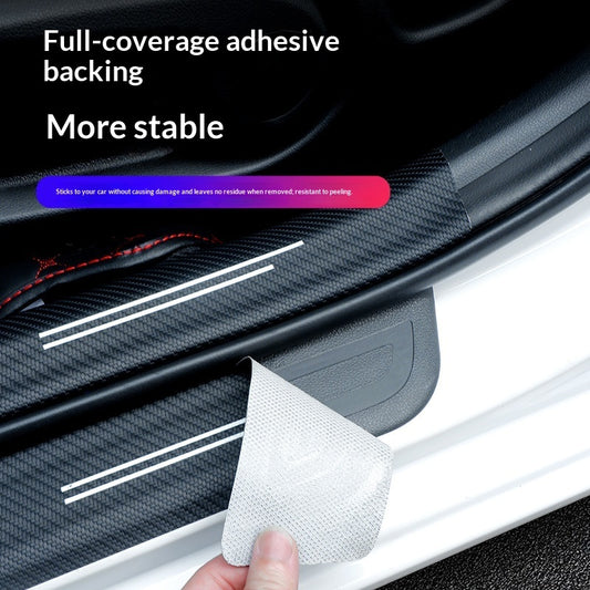 Car door sill protector strip