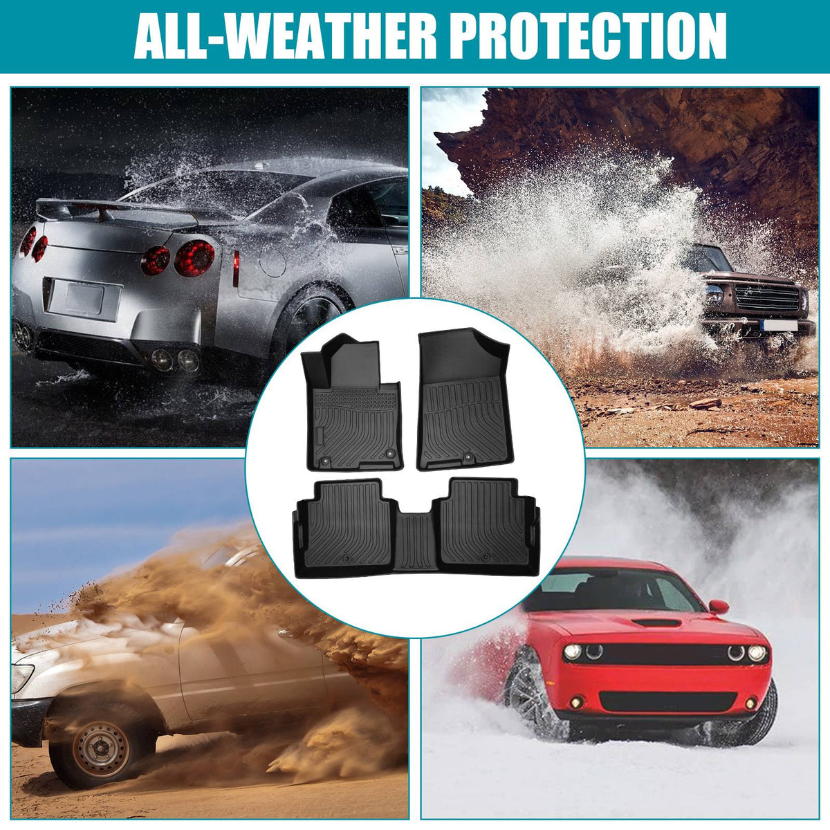 All Weather Floor Mats Liners For 2016-2020 Kia Optima Waterproof 3D TPE Carpet - image 7