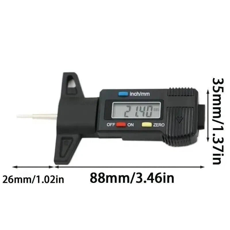 Digital Tyre Tread Depth Gauge Measuring Tool Car Van Trucks MOT Digital - image 2