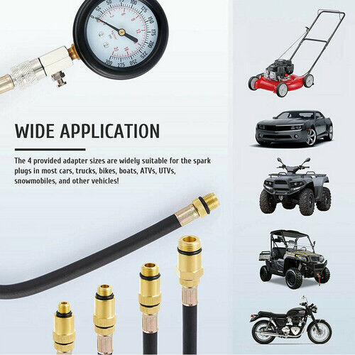 Petrol Engine Cylinder Pressure Tester For Car Compression Test Gauge Kit Set UK - image 3