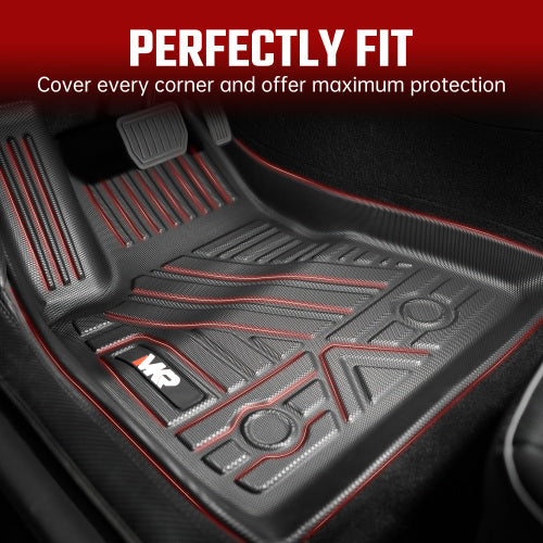 Odorless TPE Floor Mat For Tesla Model 3 2023-2025 6 PCS Waterproof Duty-Proof Fully Surrounded Floor Liner Protection Foot Pad - image 3