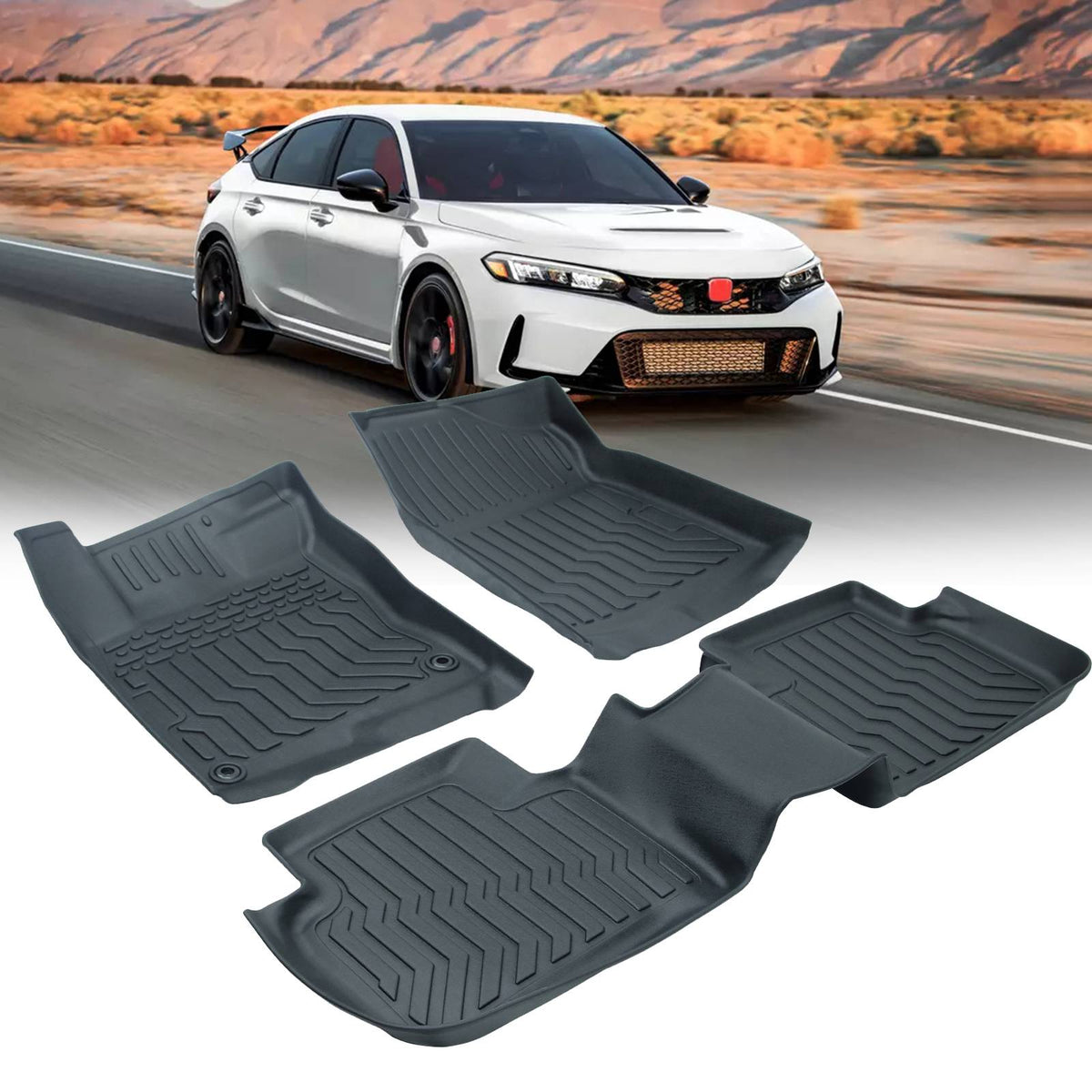 Car Floor Mats For 22-23 Civic Si Civic Sedan All-Weather - image 7