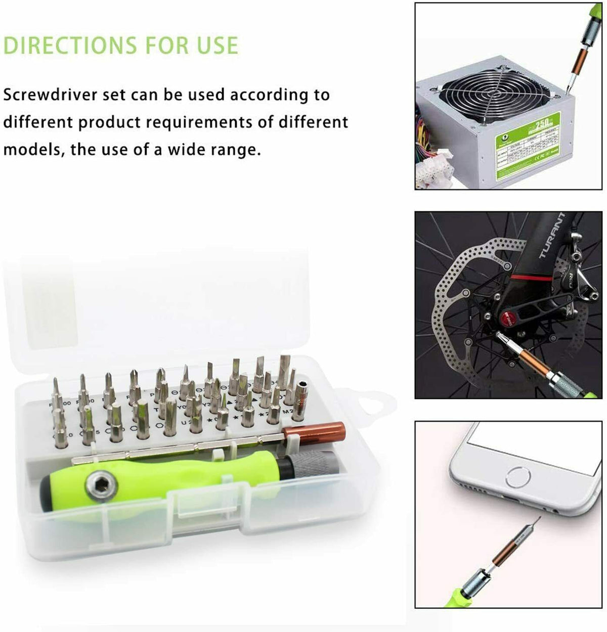 32 IN 1 Small Magnetic Screwdriver Set Torx Driver Professional Repair Tool Kit - image 5