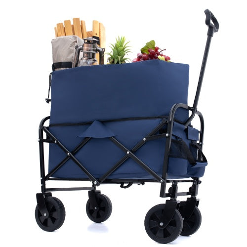 Minimeetall Extention ExCollapsible Foldable Wagon Cart Beach Wagon Heavy Duty Utility Cart Utility Wagon Grocery Cart For For Camping Shopping Sports Gardeing Fishing Supports 225lbs - image 2