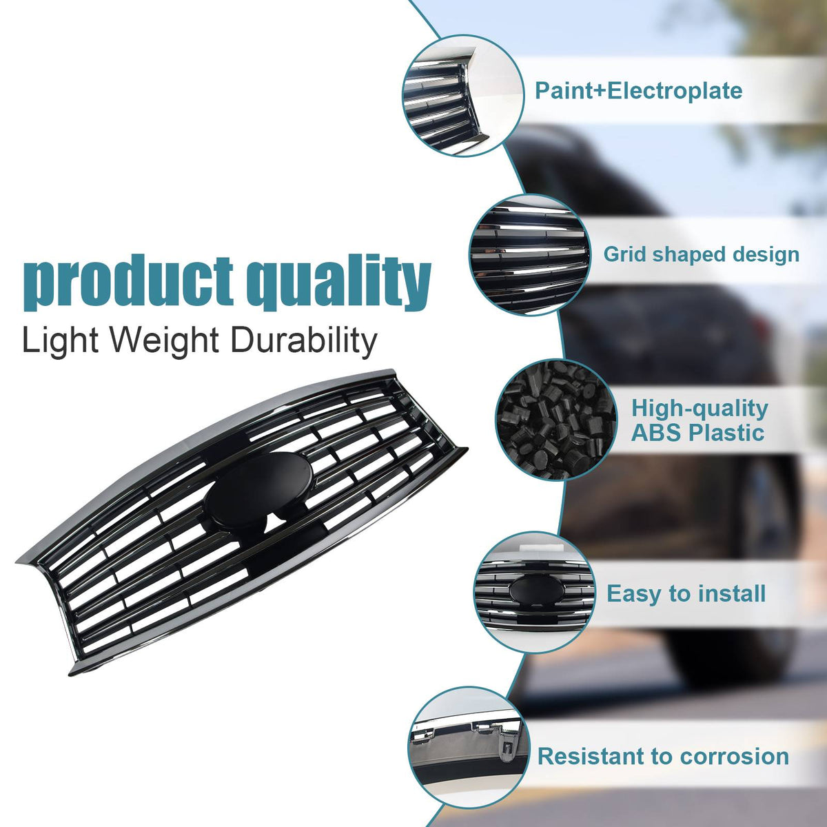 Front Grill For 2013 INFINITI JX35 14-15 INFINITI QX60 With Camera Option - image 6