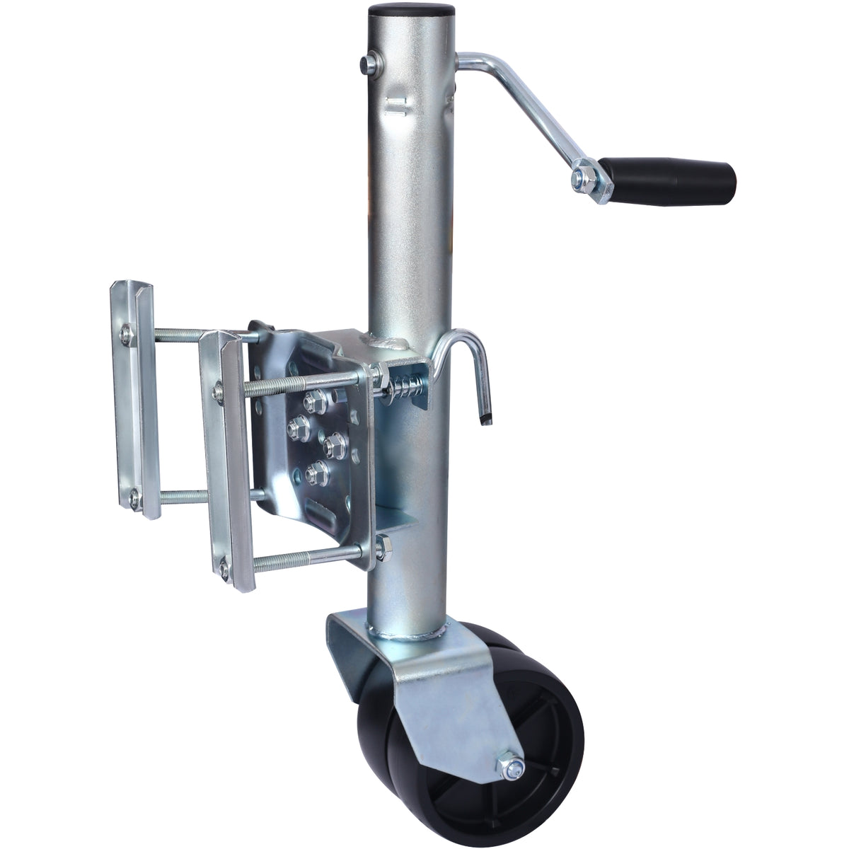 1500lbs Trailer Jack With Double Wheel, Adjustable 12 Lift Travel, Boat On For Boat RV Utility, Swi