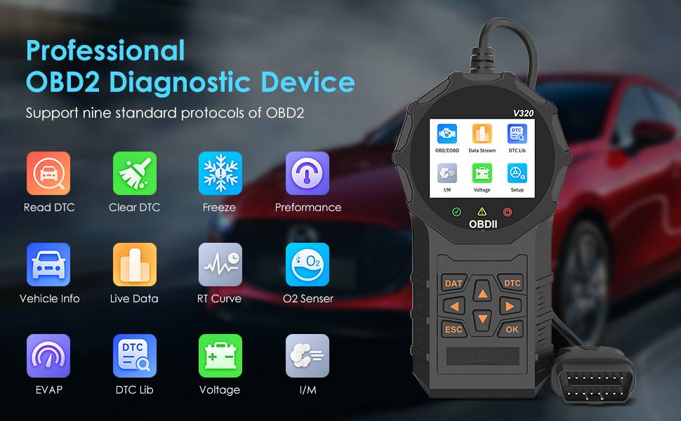 Automotive OBD2 Scanner OBD Code Reader Car Check Engine Fault Diagnostic Tool - image 5