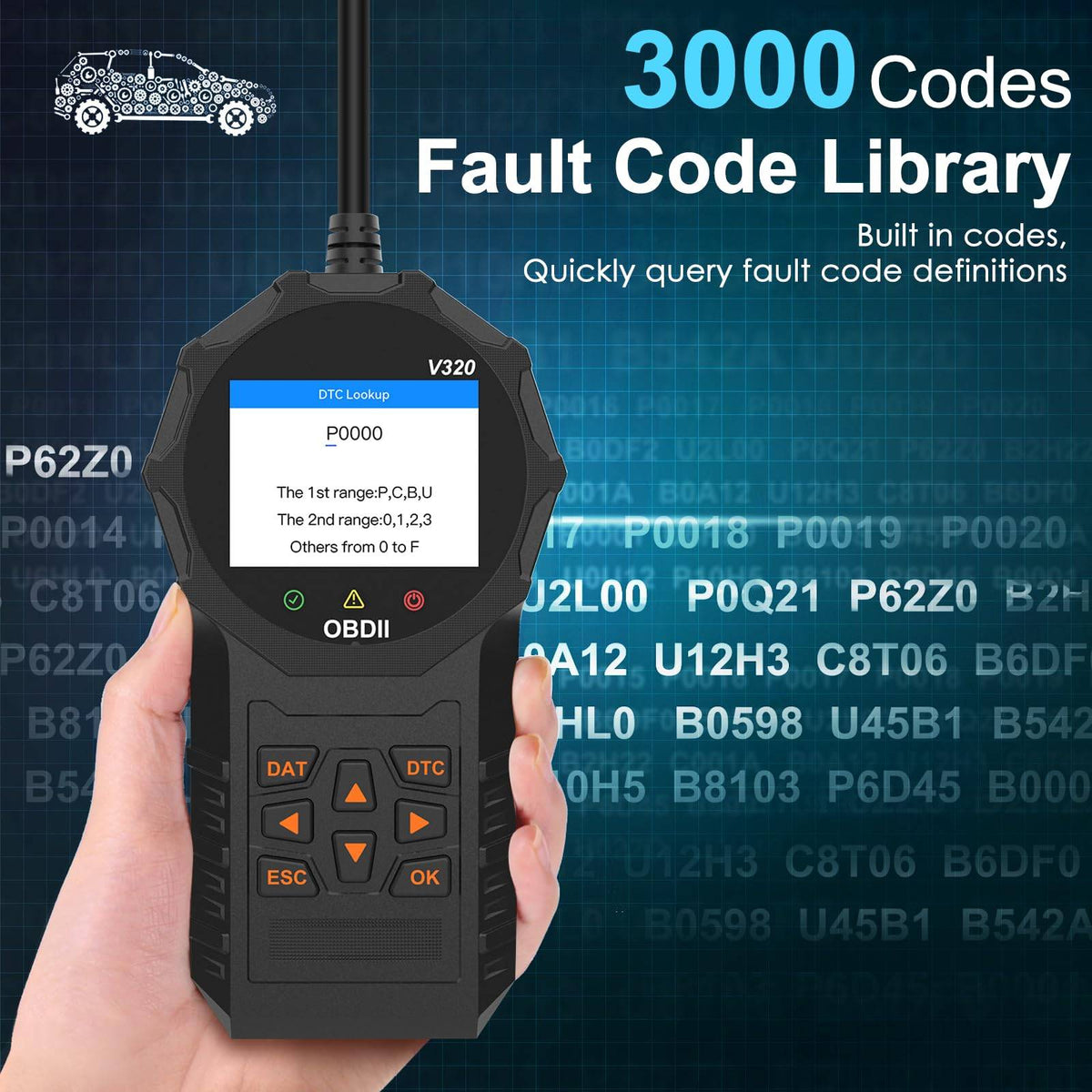 Automotive OBD2 Scanner OBD Code Reader Car Check Engine Fault Diagnostic Tool - image 3