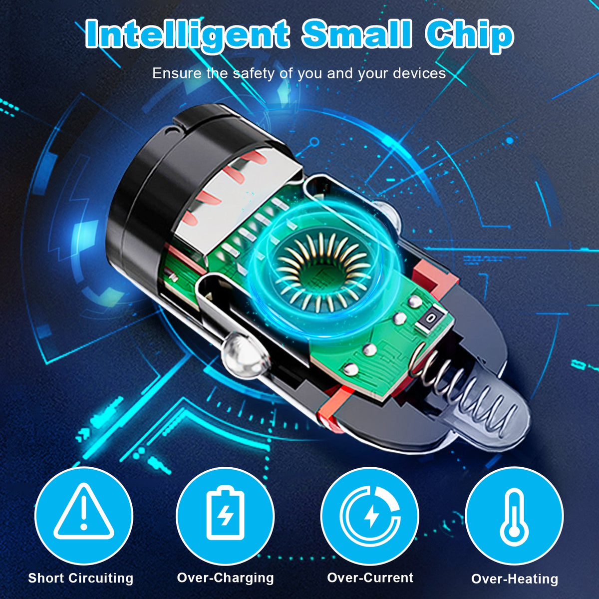 2Pcs 1,00W USB TypeC Car Charger QC4.0 PD3.0 USB Fast Charging Adapter Dual Port Car Cigarette Lighter Compatible With Phone Pad - image 6