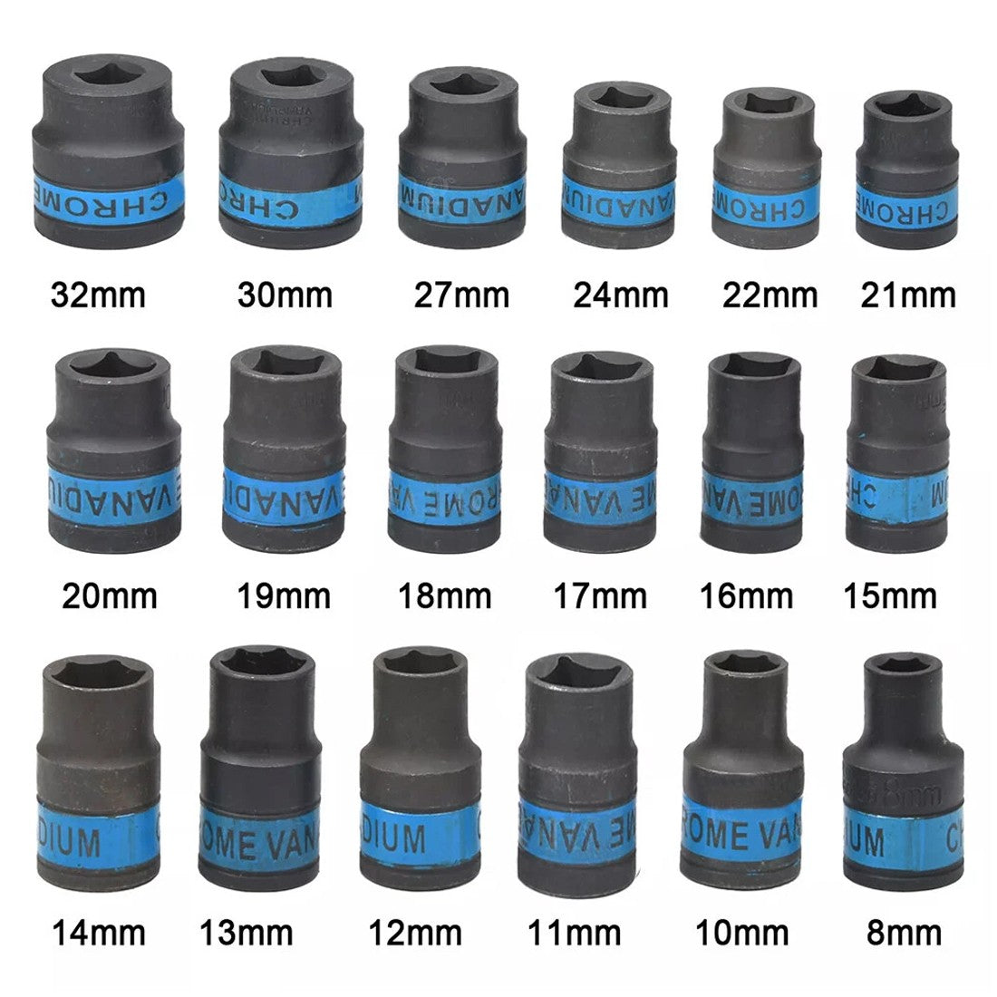 Heavy Duty 1&2 Ratchet Wrench Socket Set 8-32mm Metric Extension Bar Metal Case - image 3