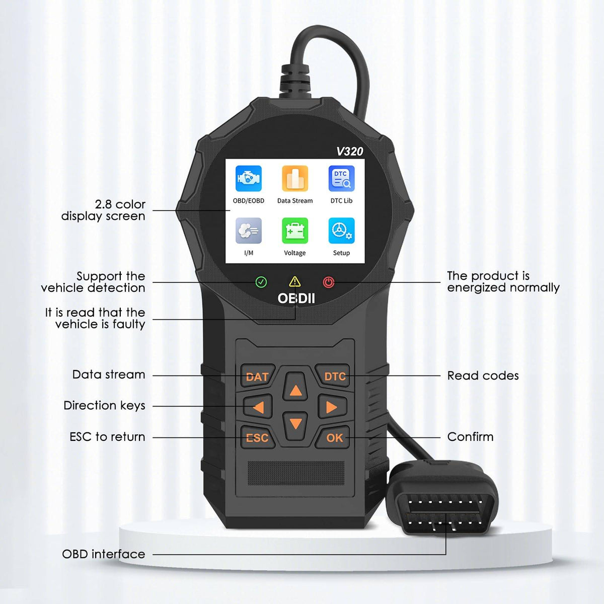 Automotive OBD2 Scanner OBD Code Reader Car Check Engine Fault Diagnostic Tool - image 9