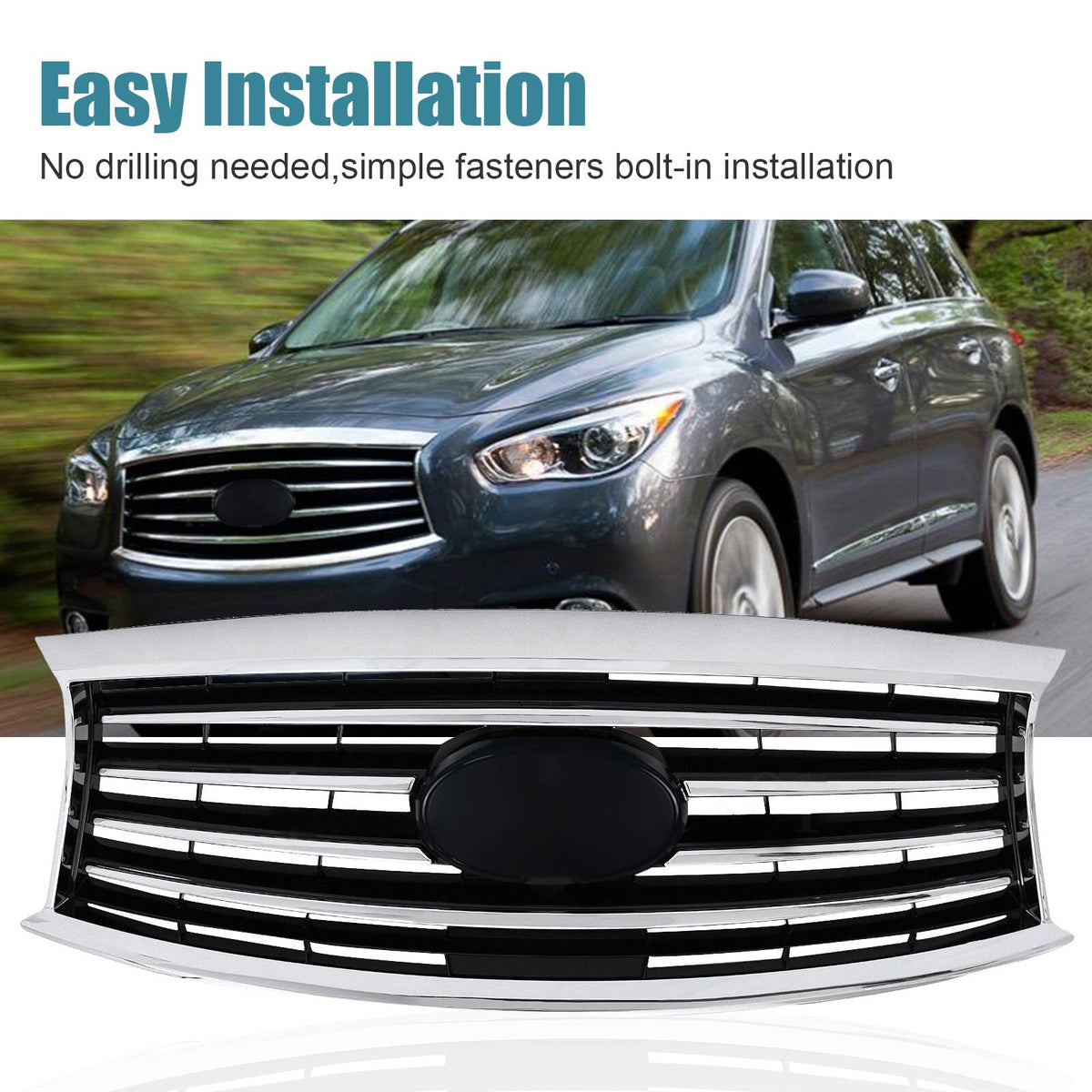 Front Grill For 2013 INFINITI JX35 14-15 INFINITI QX60 With Camera Option - image 3