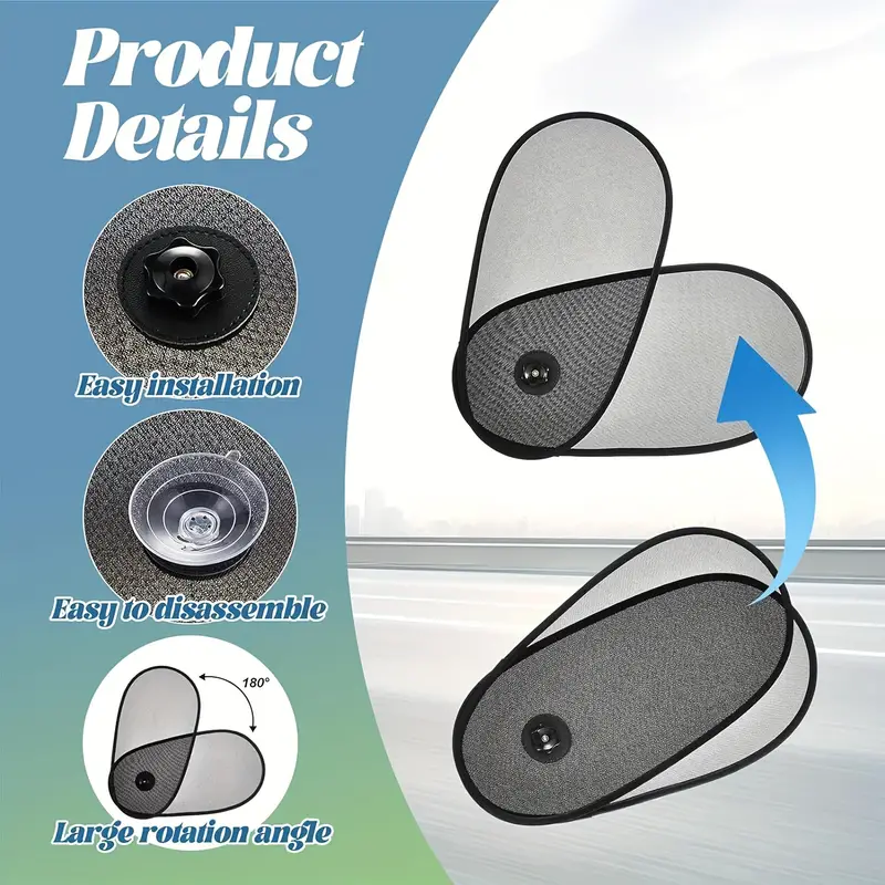 Car side window sunshades, 2-pack - image 3
