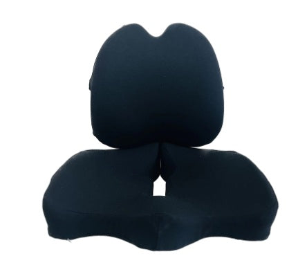 Memory Foam Seat Cushion Breathable Beautiful Buttocks Chair - Black set