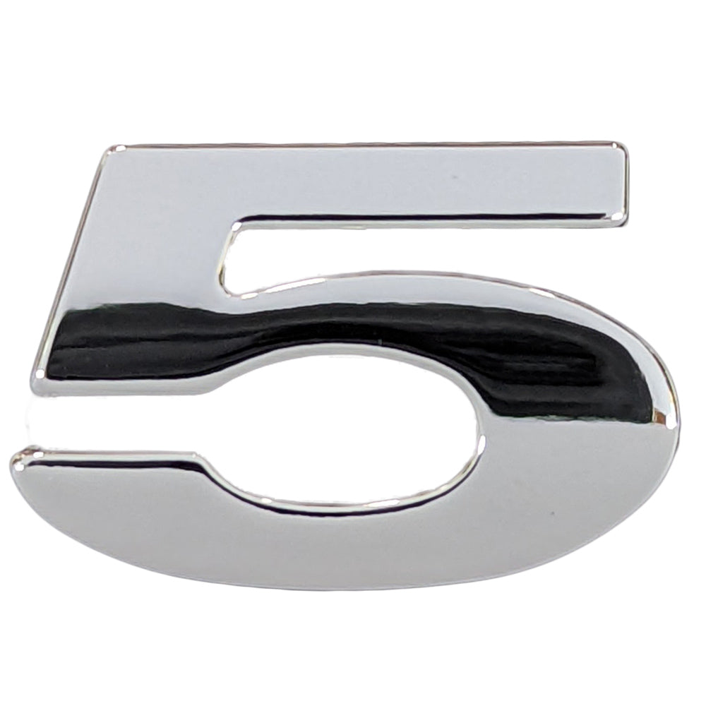 Chrome Number Badge "5"