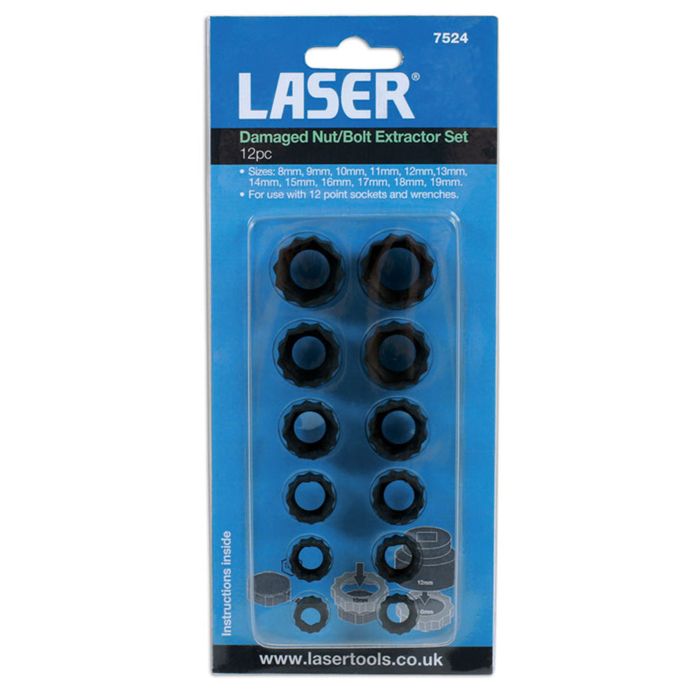 Laser Damaged Nut/Bolt Extractor Set 12pc - image 3