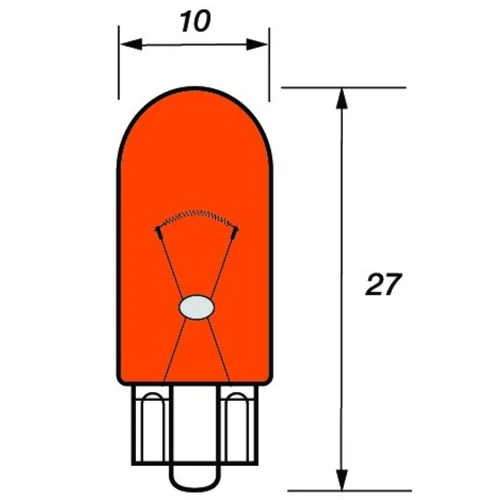 501 Amber 12V W5W Indicator Wedge Bulbs - image 2