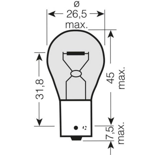581 Amber (PY21W) 12V 21W Bayonet Bulb - image 2