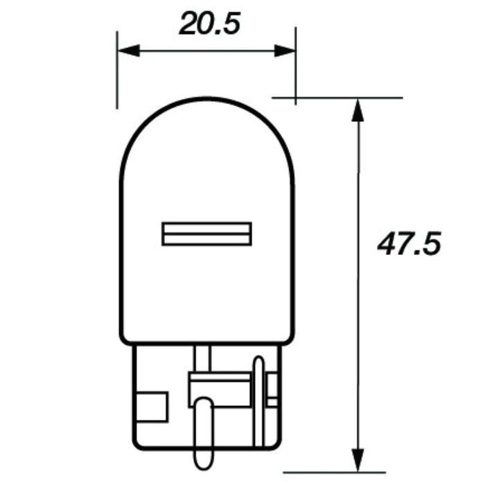 582W Amber 12V 21W Wedge Bulb W3X16D - image 2