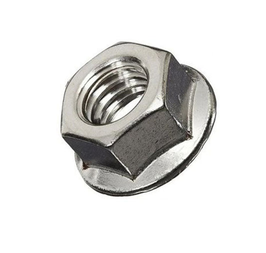 Steel Flanged Nuts 6mm BZP