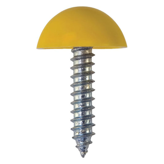 Number Plate Screw Domed Yellow