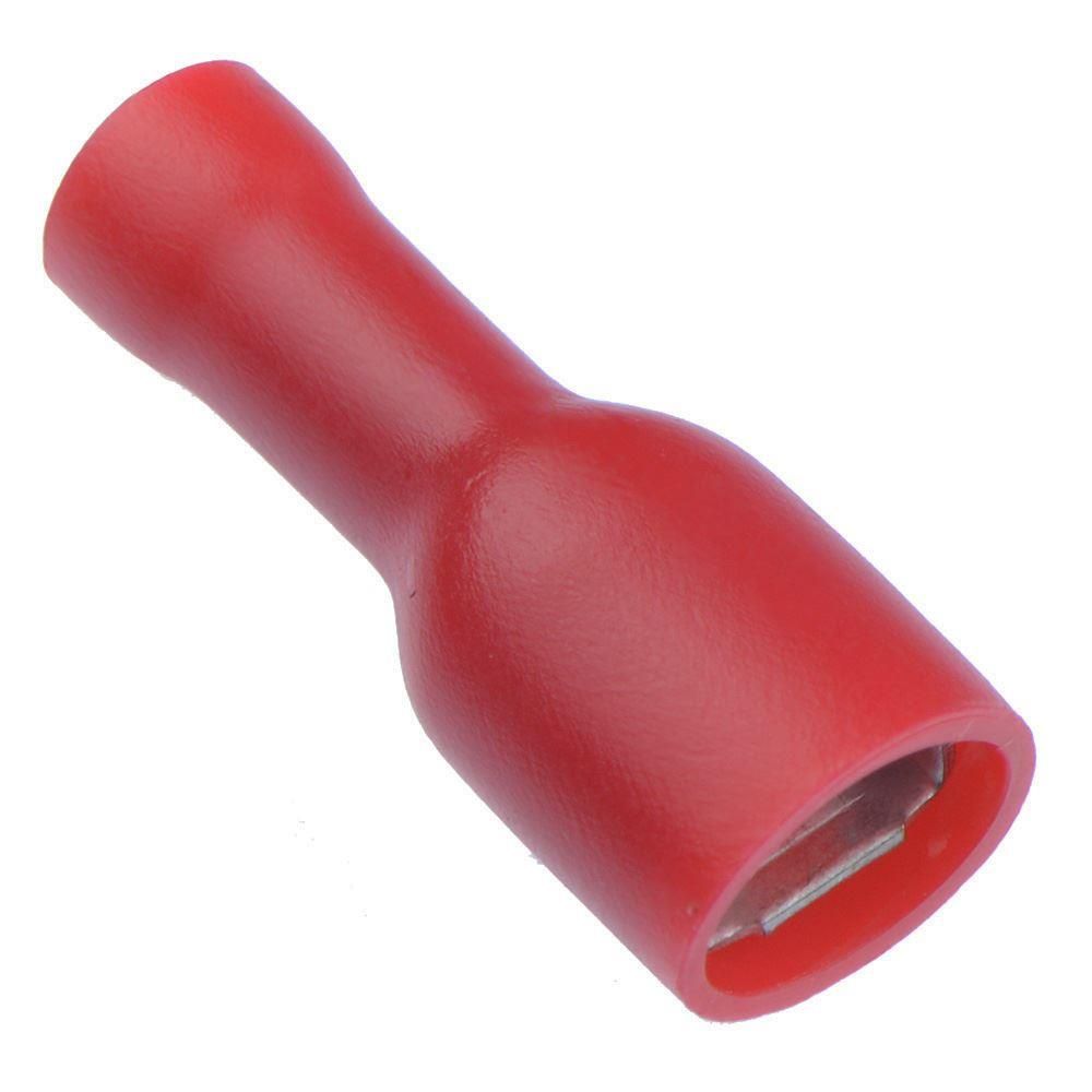 Red Female Spade 4.8mm Fully Insulated (crimps terminals)