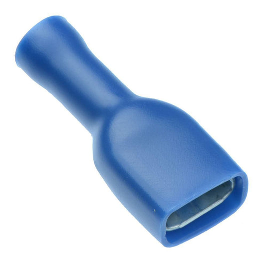 Blue Female Spade 6.3mm Fully Insulated (crimps terminals)