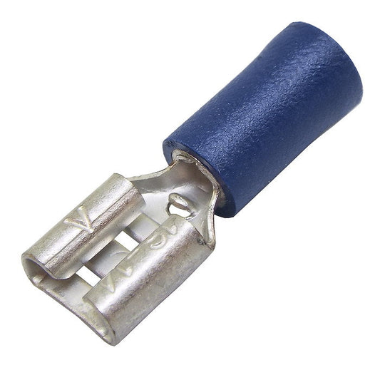 Blue Female Spade 6.3mm (crimps terminals)