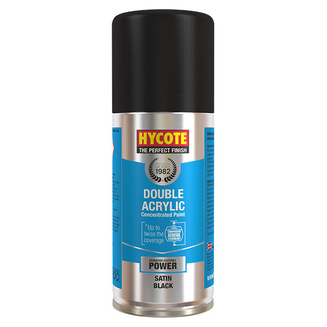 Hycote Satin Black Double Acrylic Paint 150ml