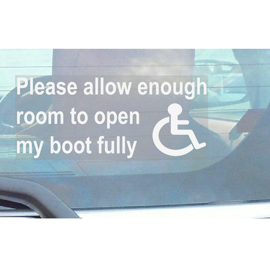 Please Allow Enough Room To Open My Door Sticker