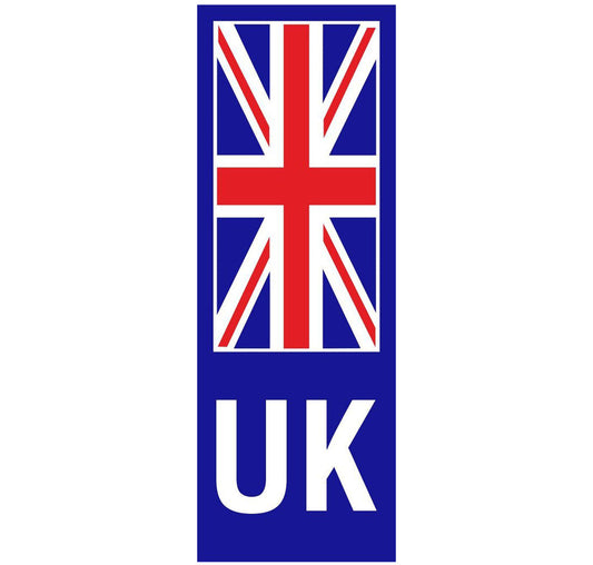 UK Licence Plate White Self Adhesive Sticker