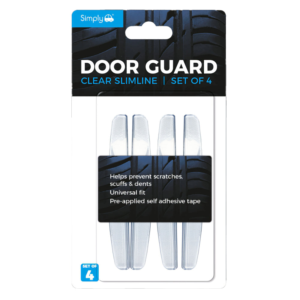 Universal Slim Line Door Guard Clear x4