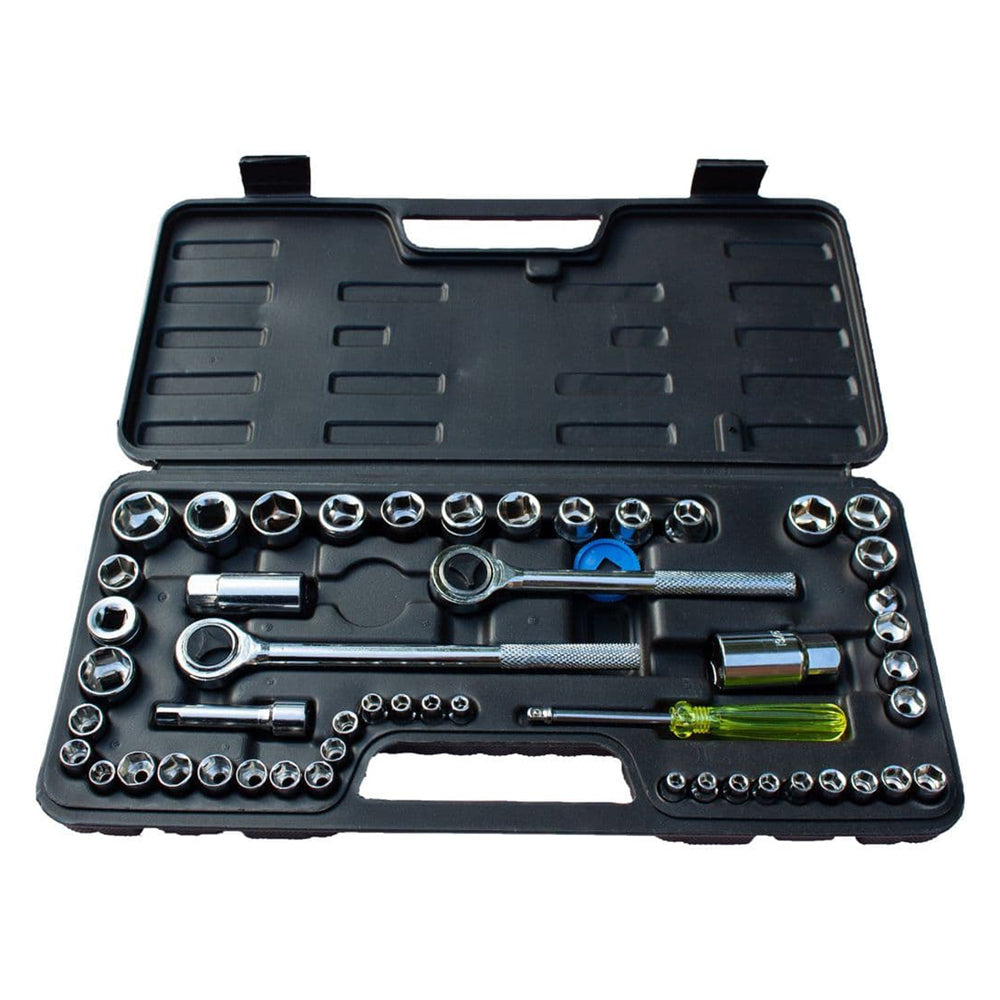 52pc Socket Set 1/4" 3/8" 1/2" Sockets