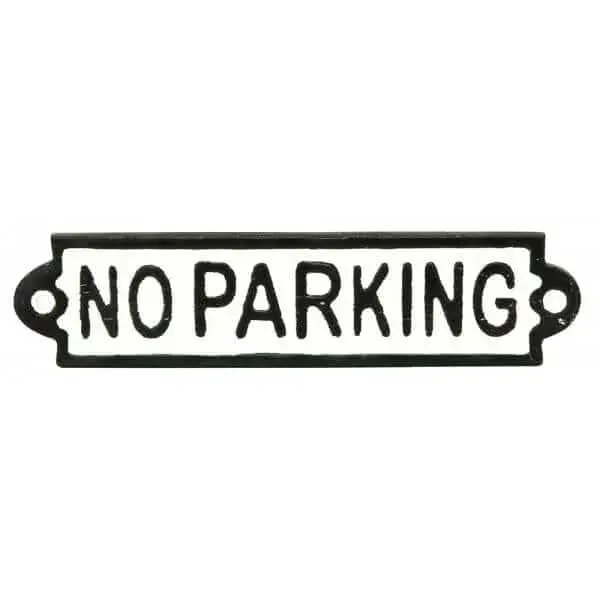 Cast Iron Sign - No Parking