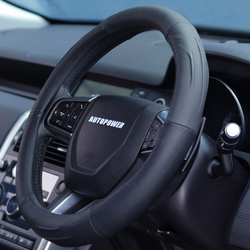 Streetwize Steering Wheel Cover Black Leather Finish - image 2