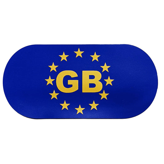 Magentic Blue GB Plate Badge