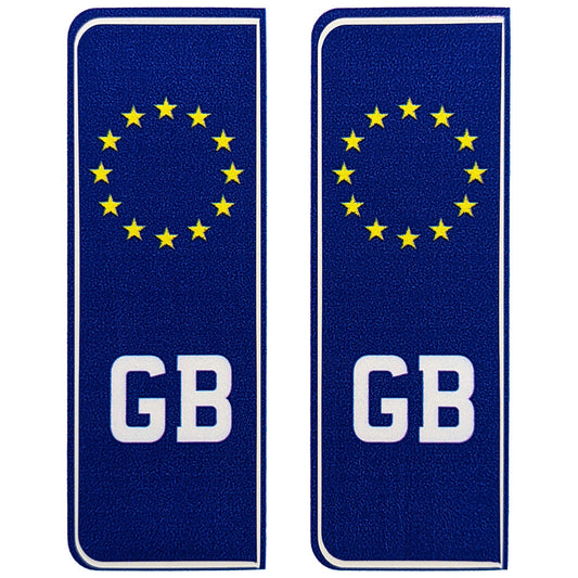 Pair Of GB Stickers For Number Plates