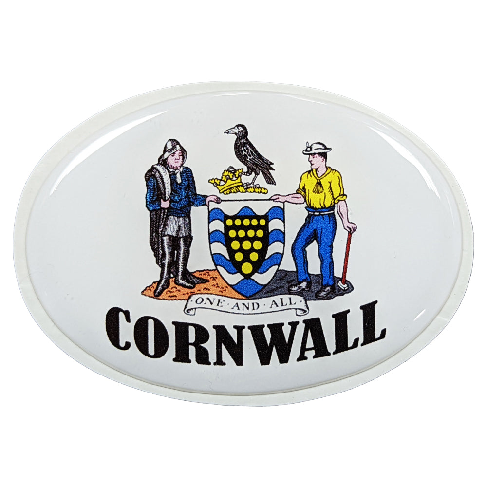 Cornwall Coat Of Arms 3D Silicone Self Adhesive Sticker