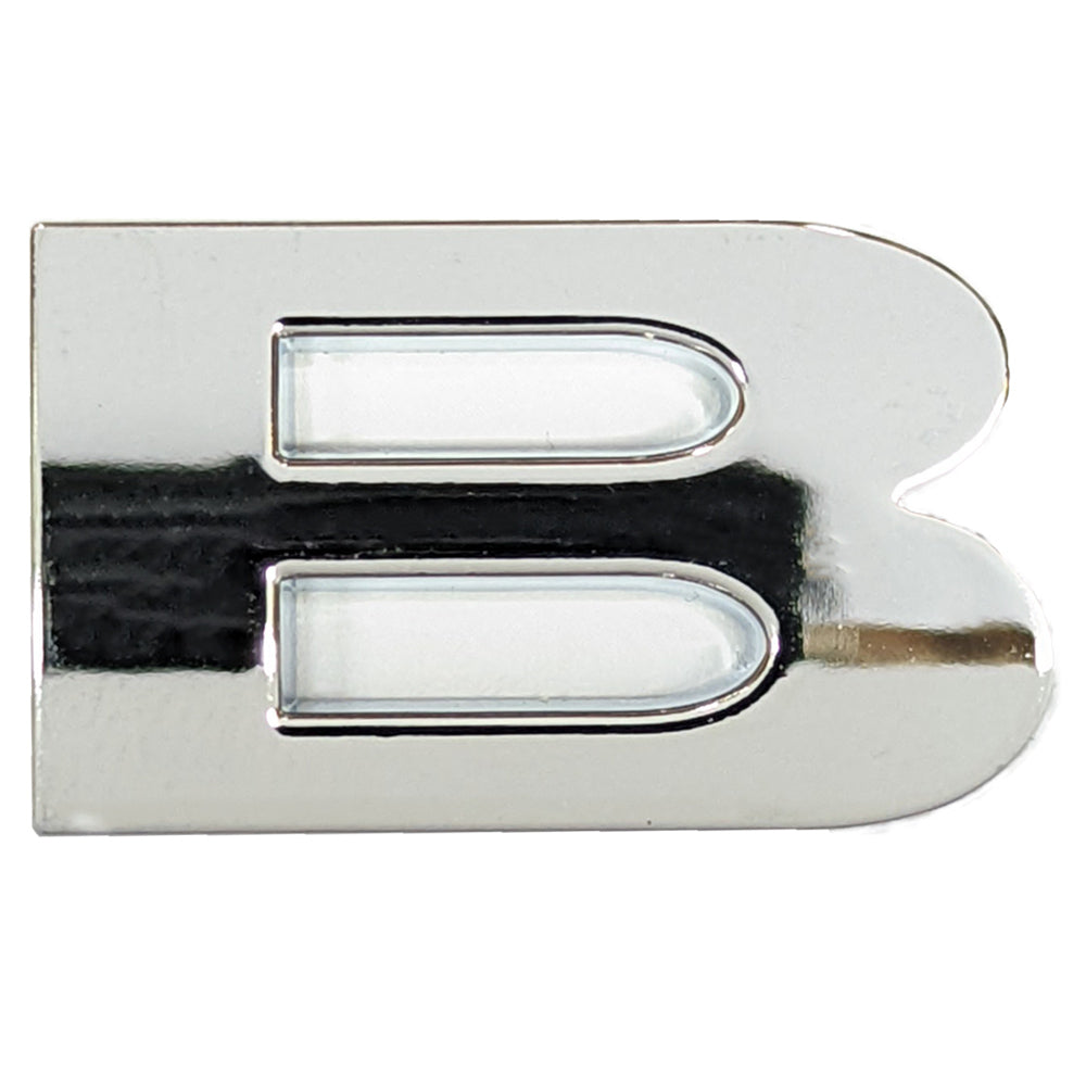 Chrome Letter Badge "B"