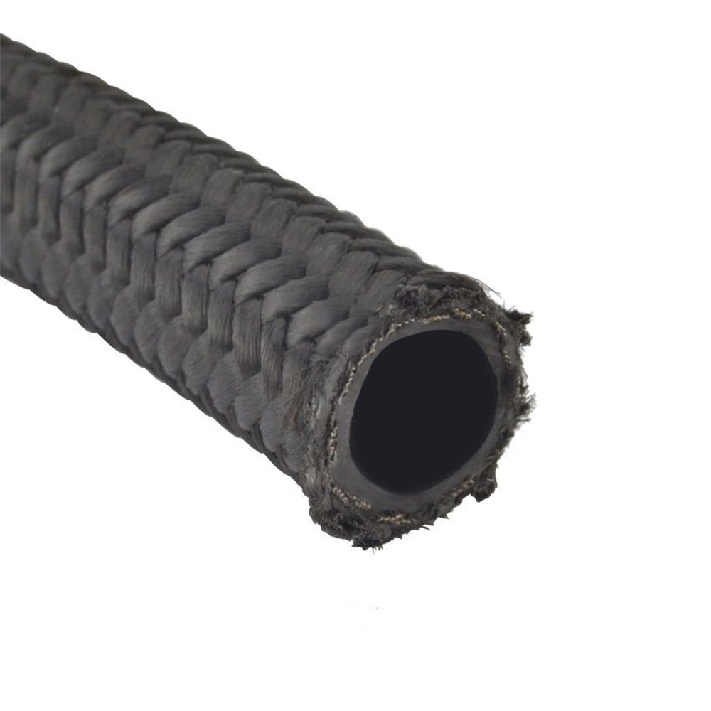 Cotton Braided Rubber Fuel Hose 10mm x 15mm - Per Metre