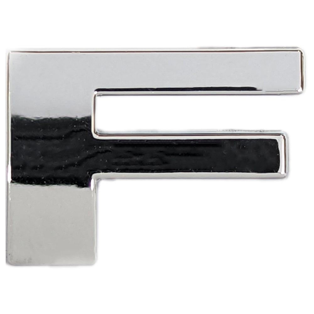 Chrome Letter Badge "F"