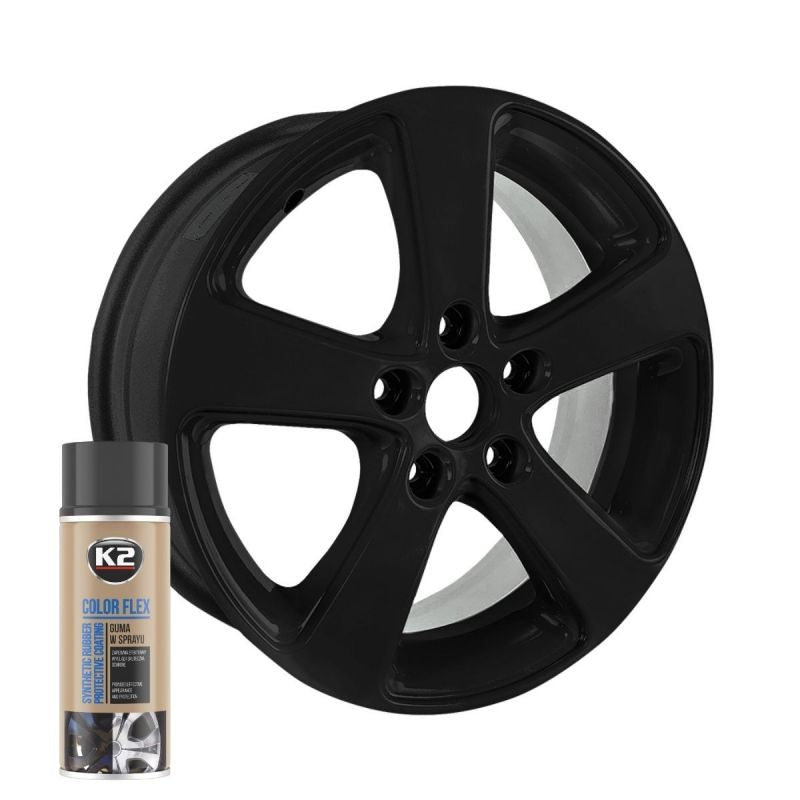 K2 Color Flex Black Gloss Rubber Spray 400ml - image 2