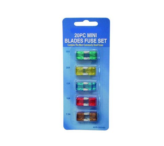 Mini Blade Fuse Set 20 Pieces