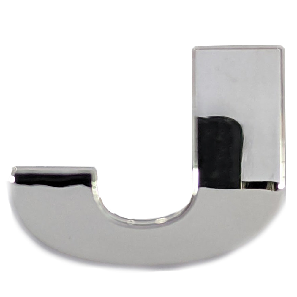 Chrome Letter Badge "J"