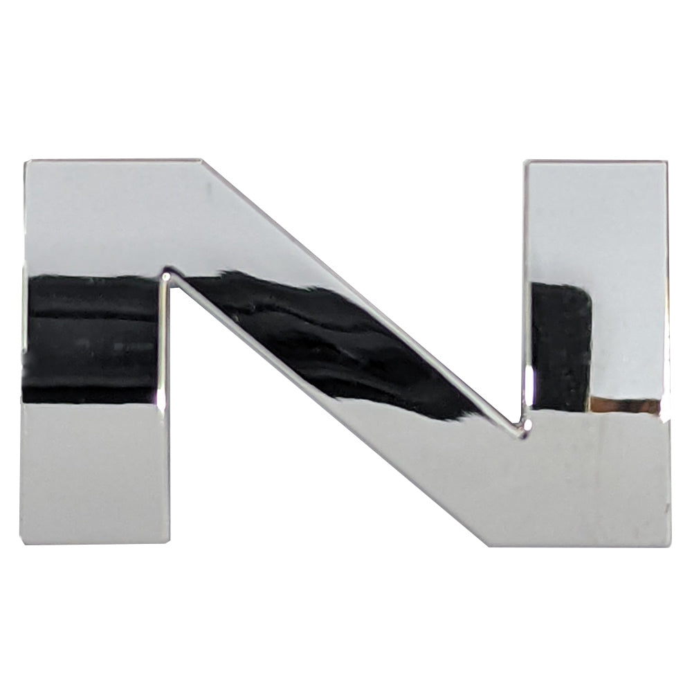 Chrome Letter Badge "N"